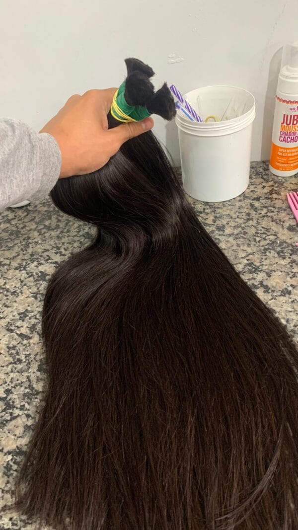 Cabelo Vietnamita Castanho 60cm - Imagem 2