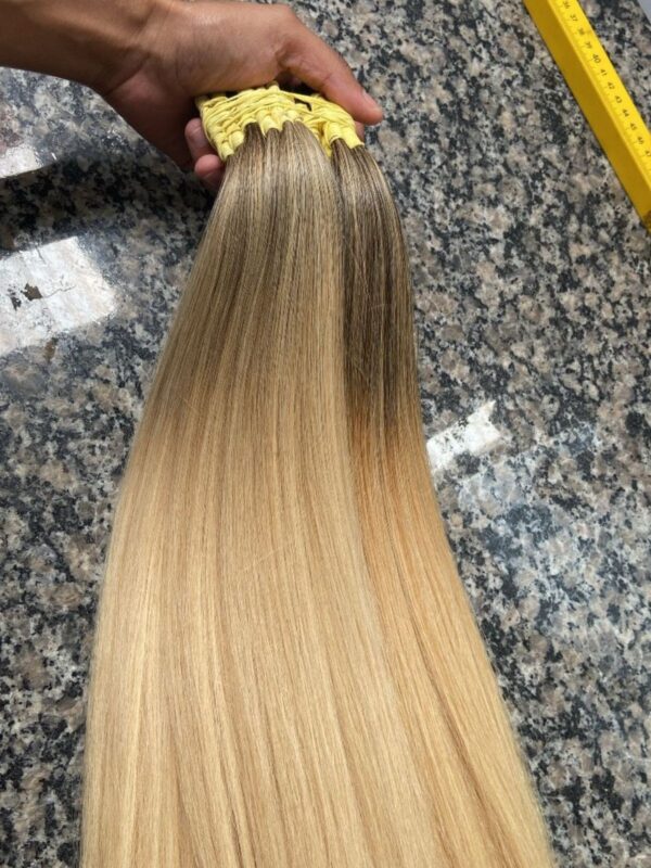 Cabelo Brasileiro Loiro 55cm (Raiz Escura) - Imagem 6