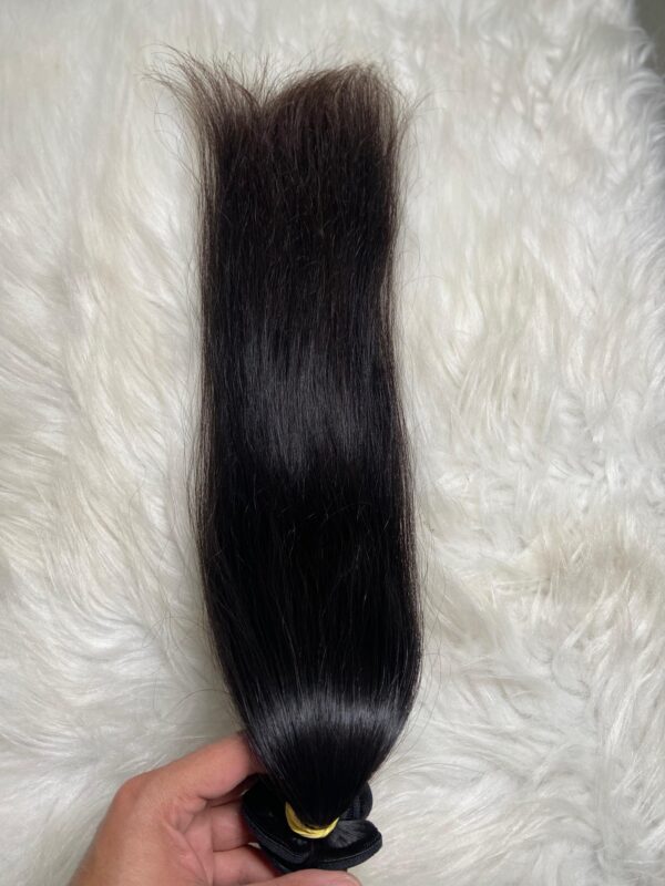 Cabelo Brasileiro 55cm castanho médio 100gr tecido na Tela p/ ponto americano - Imagem 3